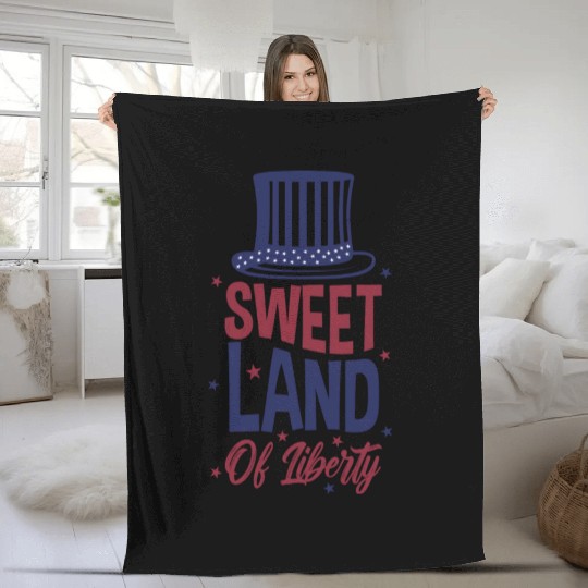 Sweet Land Of Liberty Fleece Blankets