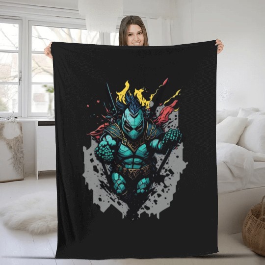 Warrior war 01 Fleece Blankets