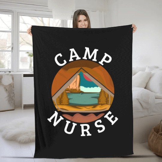 Summer Camp Nurse Women Fleece Blankets