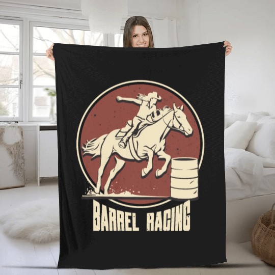 Barrel Racing Gifts Fleece Blankets