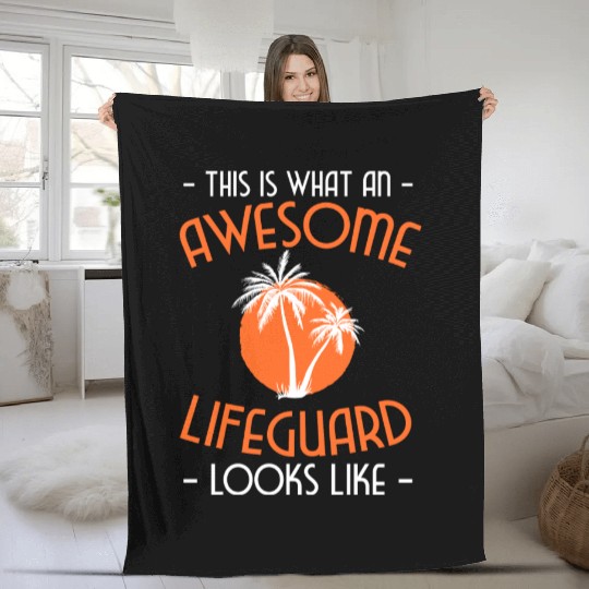 Lifeguard Pool Fleece Blankets