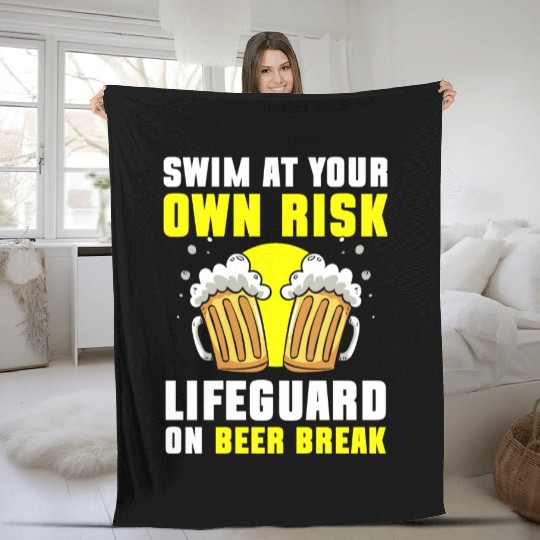 Lifeguard Pool Summer Fleece Blankets