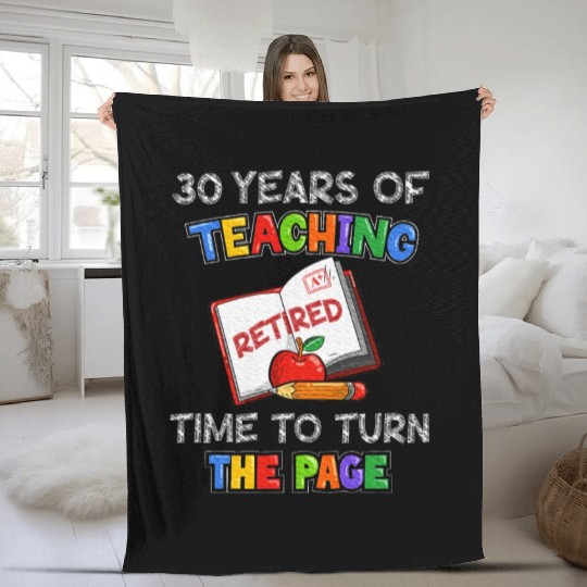 Retired English Teacher 30 Years Of Teaching Fleece Blankets