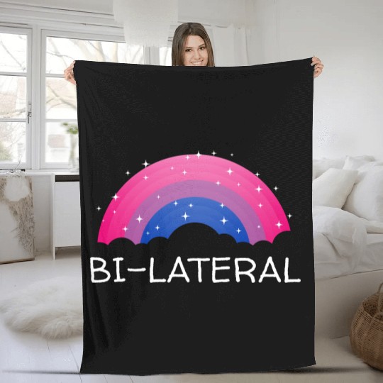 Bilateral Bisexual LGBTQ Bi Pride Asexual Pride Mo Fleece Blankets
