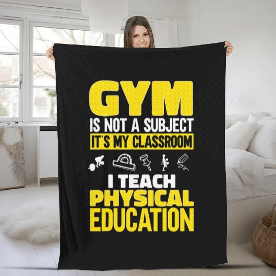 PE Teacher I Teach Physical Education Teacher Fleece Blankets