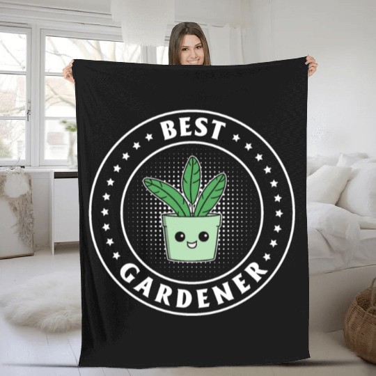 Gardening Funny Garden Plant - Best Gardener Fleece Blankets