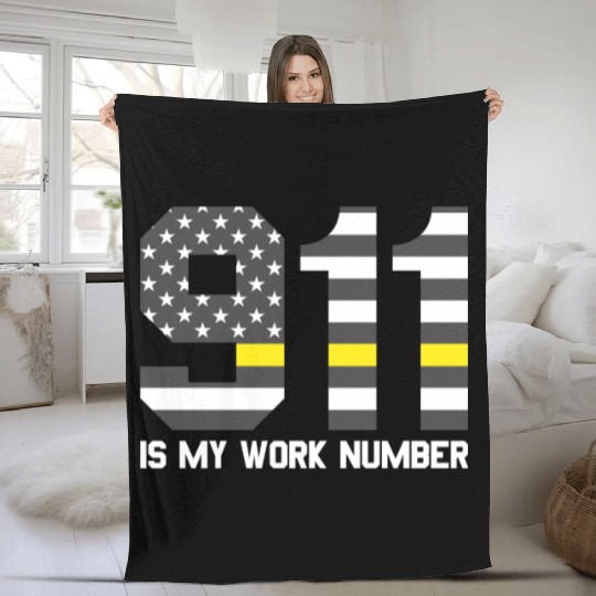 911 Is My Work Number Dispatcher Funny Dispatch911 Fleece Blankets