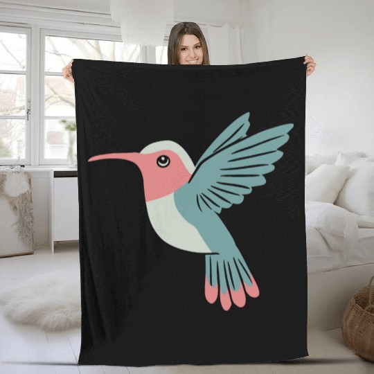 Flying Hummingbird Fleece Blankets