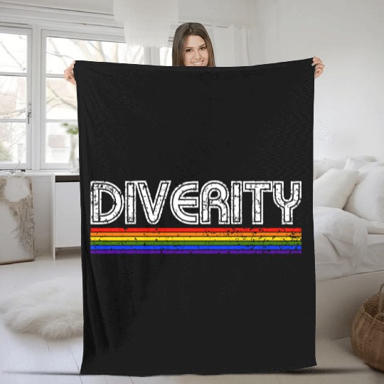 Love Is Love Gay Pride Colors Of Rainbow LGBTQ+ Fleece Blankets