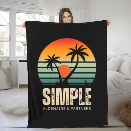 Sunrise on a quiet beach Fleece Blankets