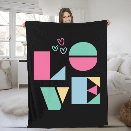 Pastel Love Fleece Blankets