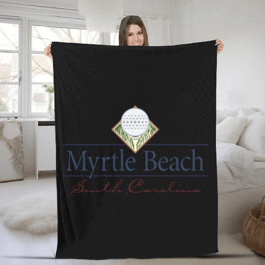 Myrtle Beach Golf South Carolina Fleece Blankets
