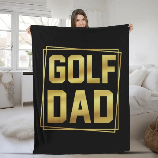 Retro father's day. Golf DAD Fleece Blankets