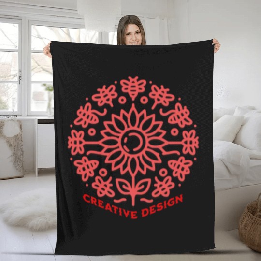 Creative Flower Fleece Blankets