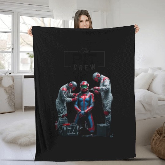 pit crew race car driver dank tank Fleece Blankets