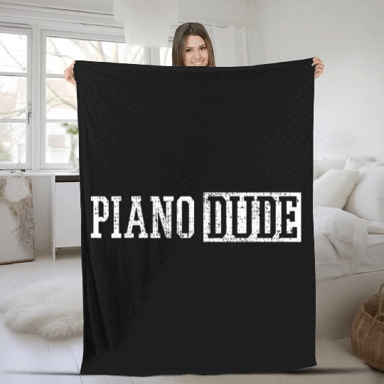 Piano Keyboard Musician Pianist Fleece Blankets