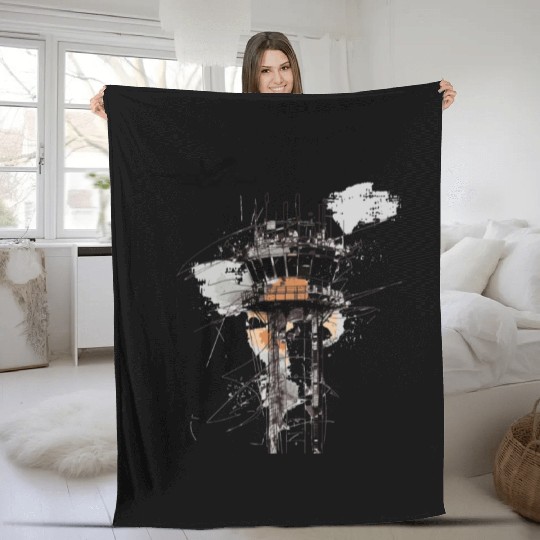 American Flag US, air traffic controller Fleece Blankets