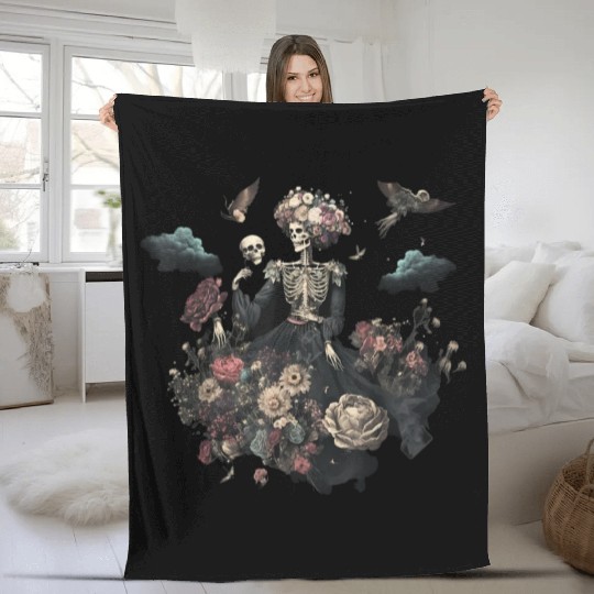 Aesthetic clothes Fairycore Gothic Fleece Blankets