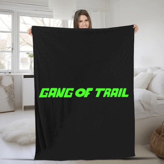 GANG OF TRAIL Green neon line Fleece Blankets