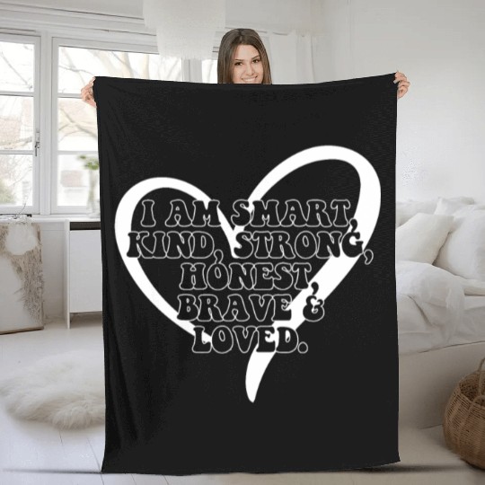 Daily Affirmation Uplifting Quotes Positive Fleece Blankets