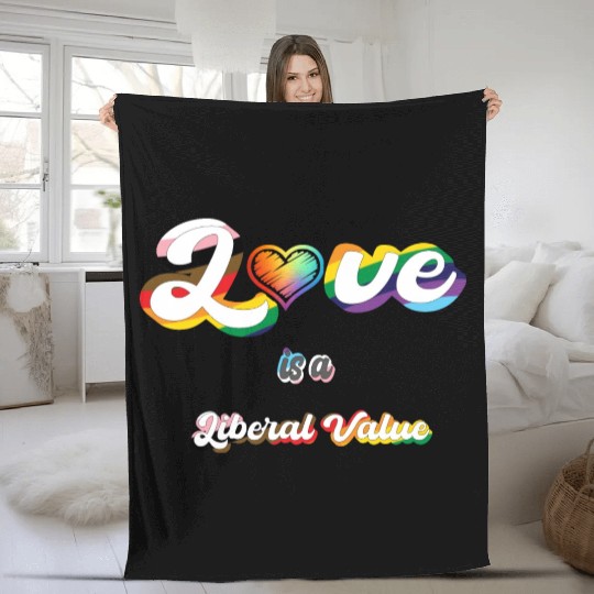 Love is Liberal Value Fleece Blankets