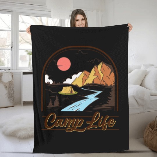 Vintage Camp Fleece Blankets