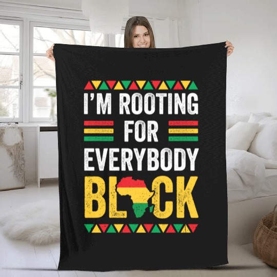 Everybody Black Gift Afro American Fleece Blankets