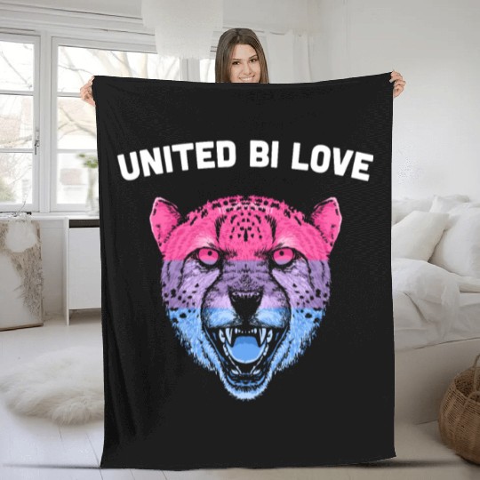 United Bi Love Bisexual LGBTQ Bi Pride LGBT Gay Co Fleece Blankets