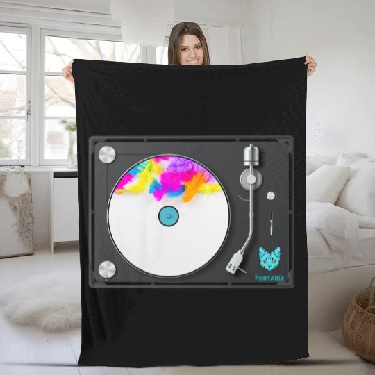 PRIDE Feathers Vinyl Record Fleece Blankets