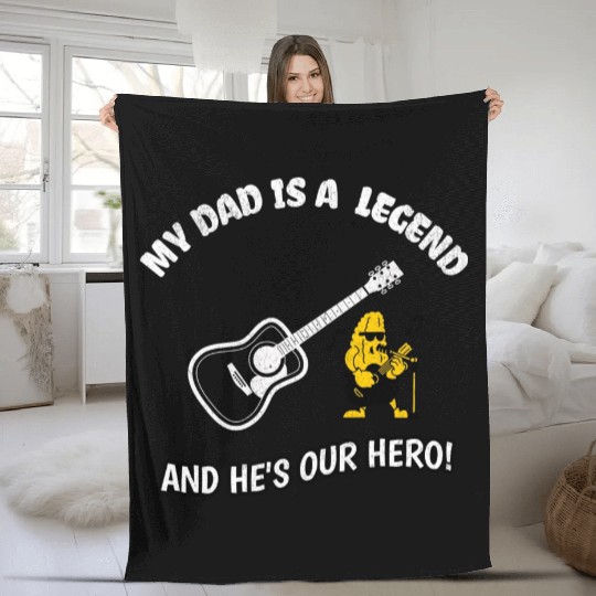 Guitar Legend DAD Fleece Blankets
