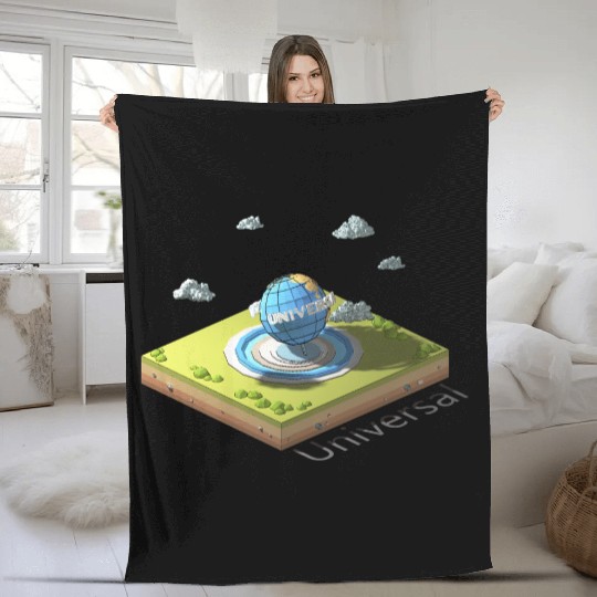 Geometric low poly Universal Studios Fleece Blankets