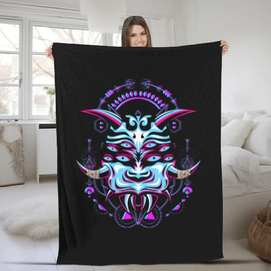 cyberpunk clothing streetwear Techwear Fleece Blankets