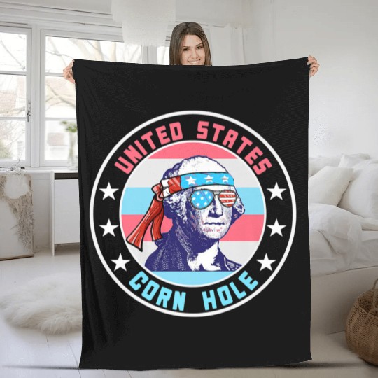 July Cornhole Apparel Clothing Premium Fleece Blankets