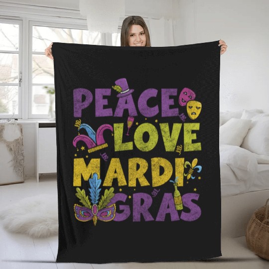 Parade Celebration New Orleans Fun Fleece Blankets