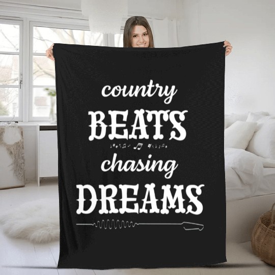country BEATS chasing DREAMS Fleece Blankets