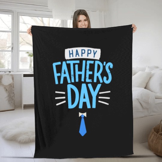Happy Fathers Day Fleece Blankets