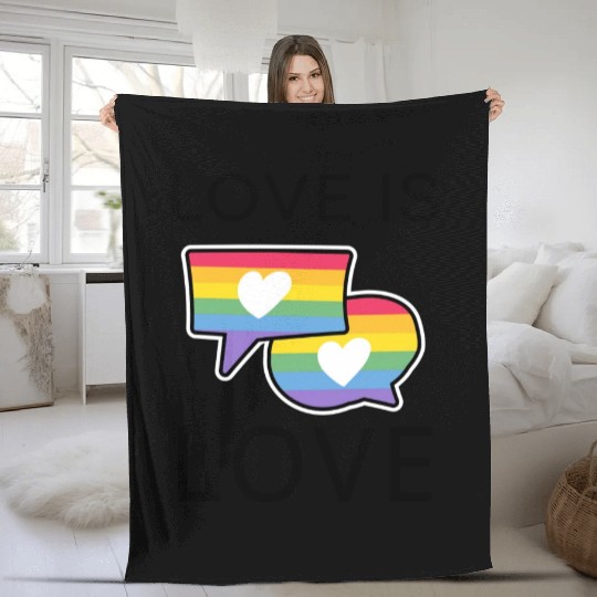 love is love pride month Fleece Blankets