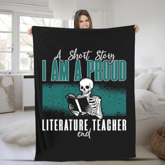 Literature Teacher A Short Story I Am A Librarian Fleece Blankets