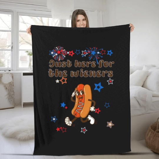 Just Here Wieners Funny Fleece Blankets
