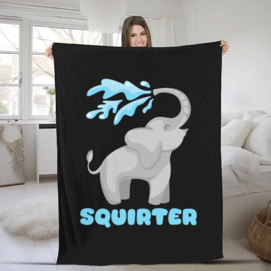 Hilarious Elephant and Inappropriat Gag Nerd, Geek Fleece Blankets