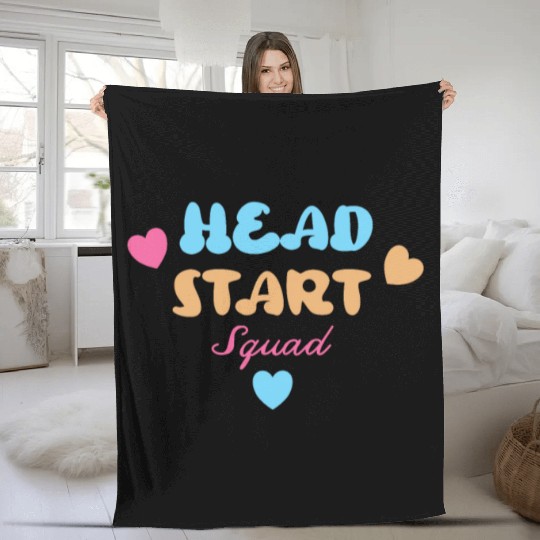 Head Start Squad Homeschool Back to School Fleece Blankets