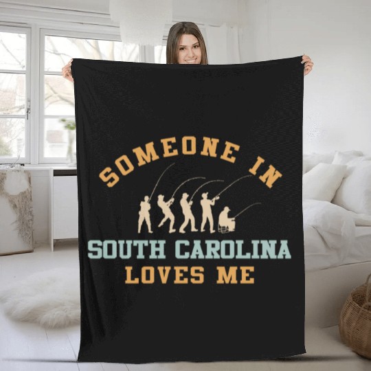 Someone In South Carolina Loves Me Fleece Blankets