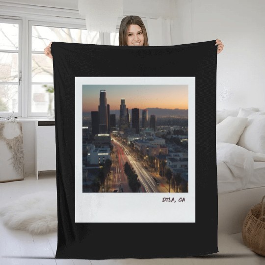 Mono Enterprises "Travels" Los Angeles DTLA Fleece Blankets