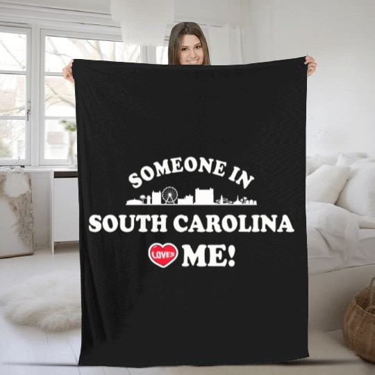 Someone In South Carolina Loves Me Fleece Blankets