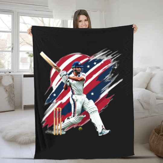 US CRICKET LOVE Fleece Blankets