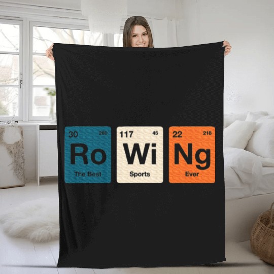 Rowing Periodic Table Elements Fleece Blankets