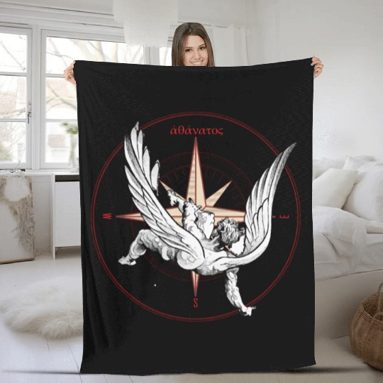 Athanatos - Fallen Angel Fleece Blankets