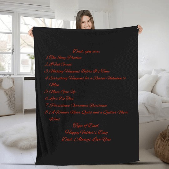 Father's Day Red Fleece Blankets