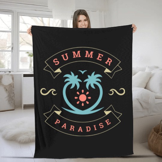 Summer Paradise Fleece Blankets Design