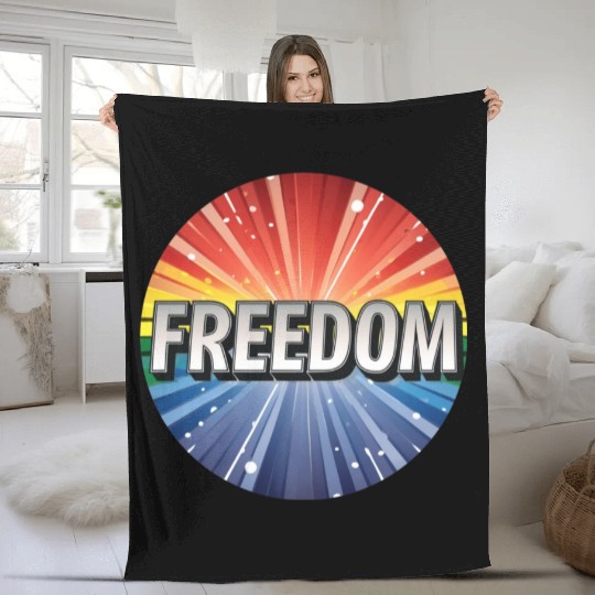 LGBTQ Freedom Fleece Blankets